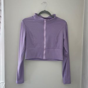 Ribbed athletic sweatshirt